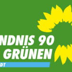 Logo von BÜNDNIS/DIE GRÜNEN Ortsverband Barmstedt mit Sonnenblume und grünem Hintergrund